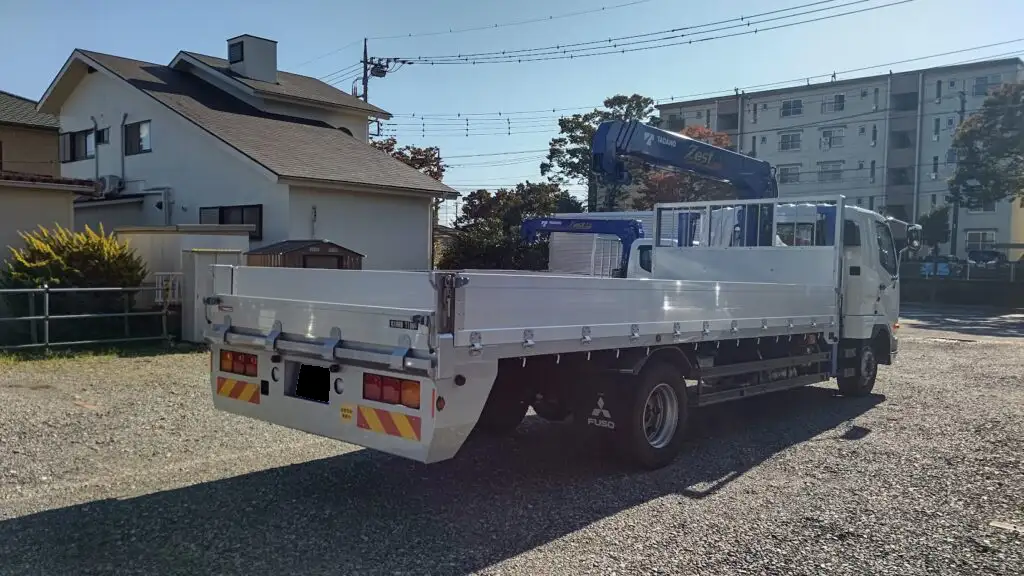 三菱 ファイター 中型/増トン 車両重機運搬 4段クレーン ラジコンの中古トラック画像2