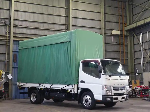 三菱 キャンター 小型 平ボディ 幌 SKG-FEA50の中古トラック画像1