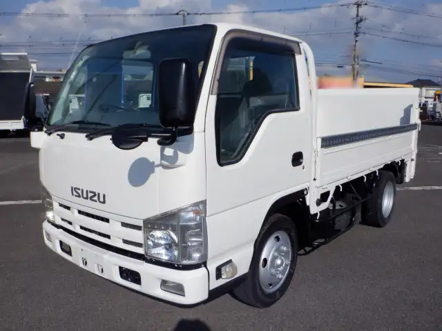 いすゞ エルフ 小型 平ボディ パワーゲート 床鉄板の中古トラック画像1
