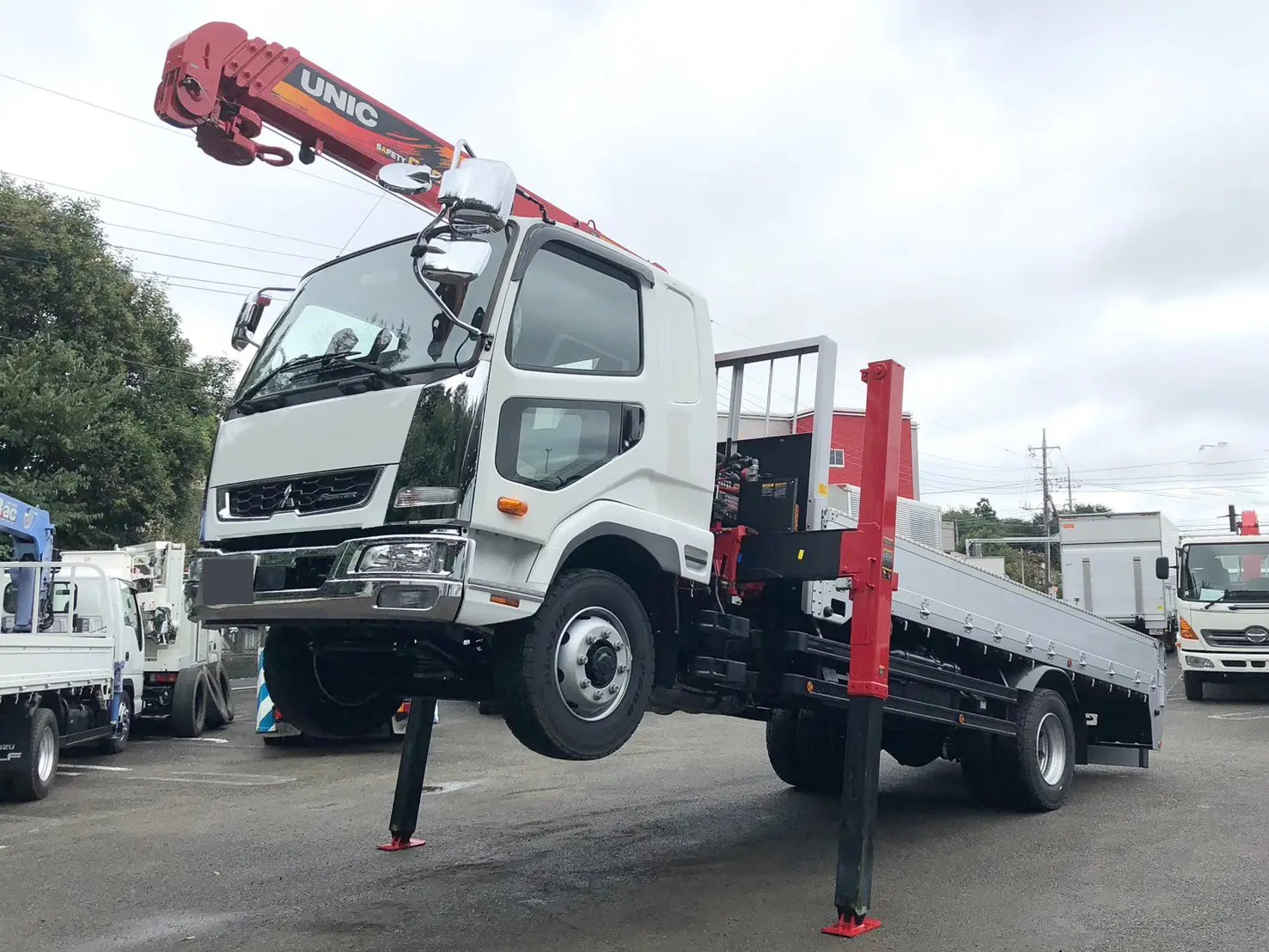 三菱 ファイター 中型/増トン 車両重機運搬 セルフローダー 2KG-FK62FZ