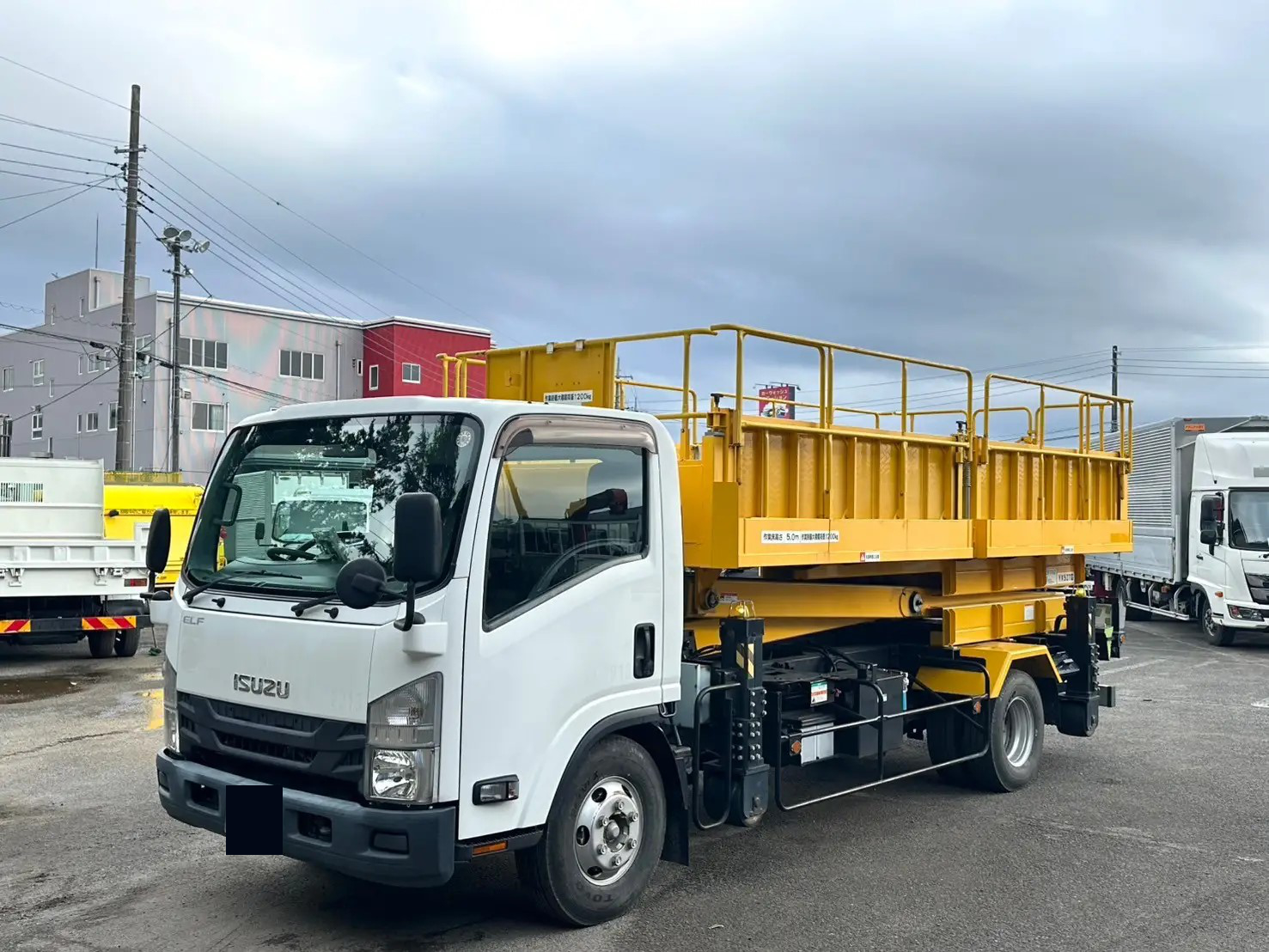 いすゞ エルフ 小型 高所・建柱車 高所作業車