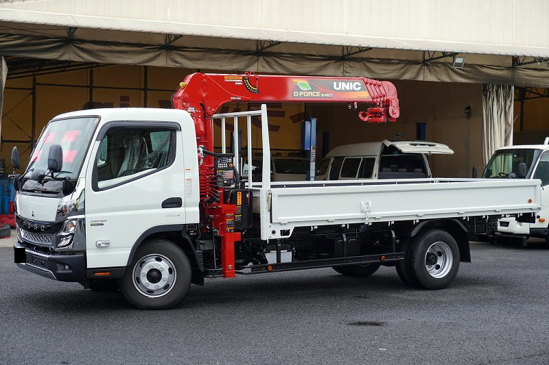 三菱 キャンター 小型 クレーン付 超ロング