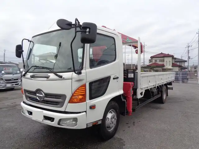 日野 レンジャー 中型/増トン クレーン付 床鉄板 4段 の中古トラック【車両No.177446】