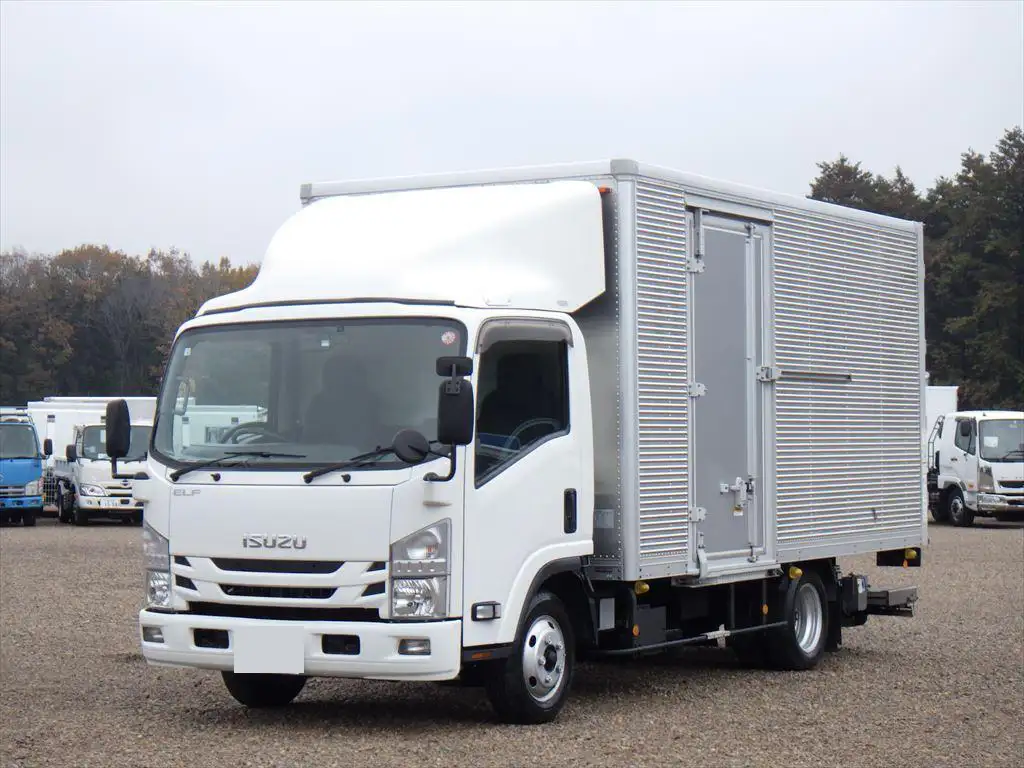 いすゞ エルフ 小型 アルミバン パワーゲート サイドドアの中古トラック画像1