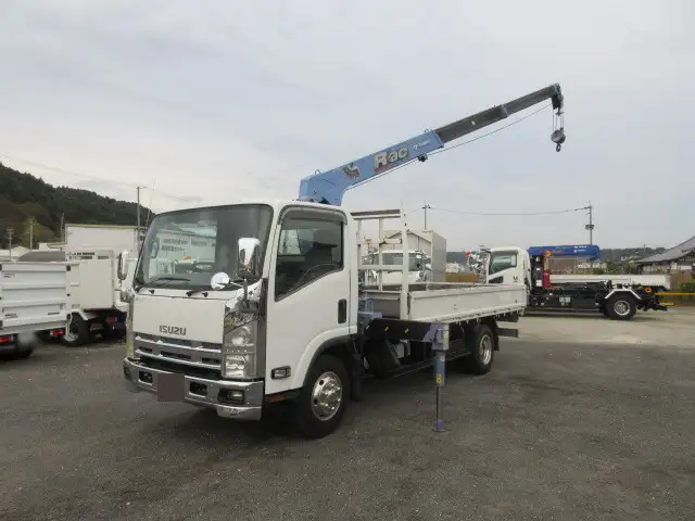 いすゞ エルフ 小型 クレーン付 床鉄板 3段の中古トラック画像5