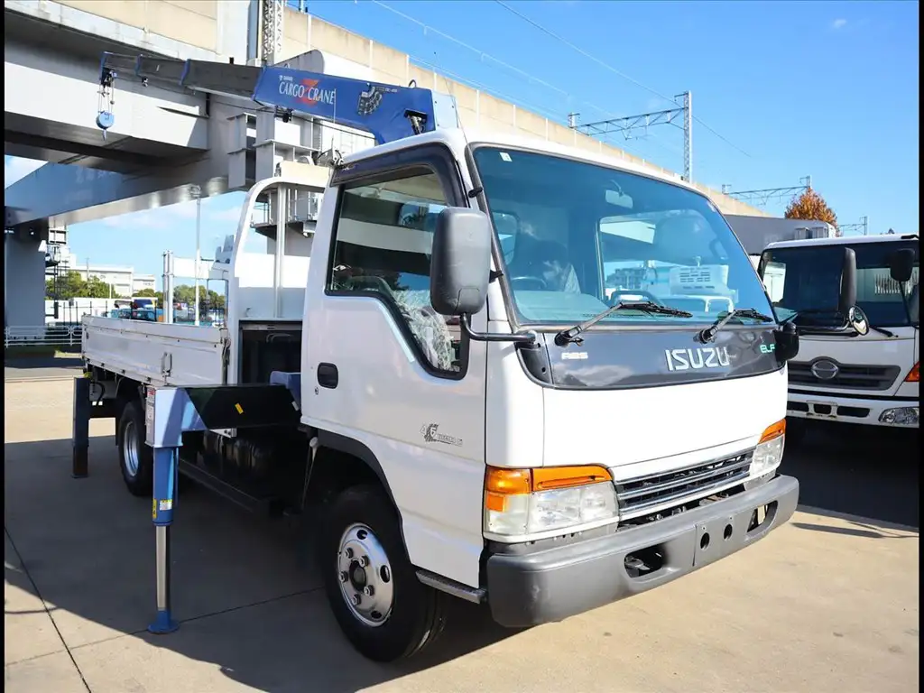 いすゞ エルフ 小型 クレーン付 床鉄板 4段の中古トラック画像2