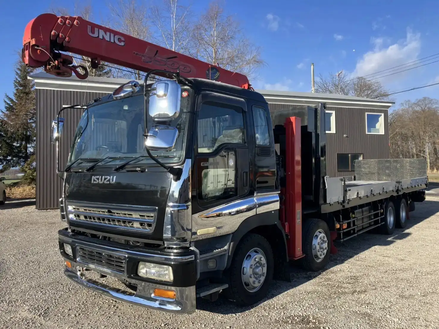 いすゞ ギガ 大型 車両重機運搬 セルフローダー KL-CYJ51V3 の