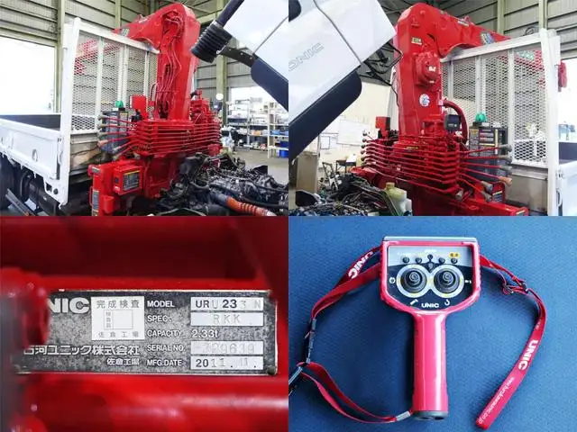 三菱 キャンター 小型 クレーン付 床鉄板 3段の中古トラック画像6