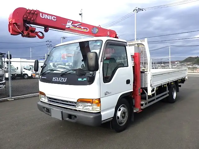 いすゞ エルフ 小型 車両重機運搬 4段クレーン ラジコンの中古トラック画像1