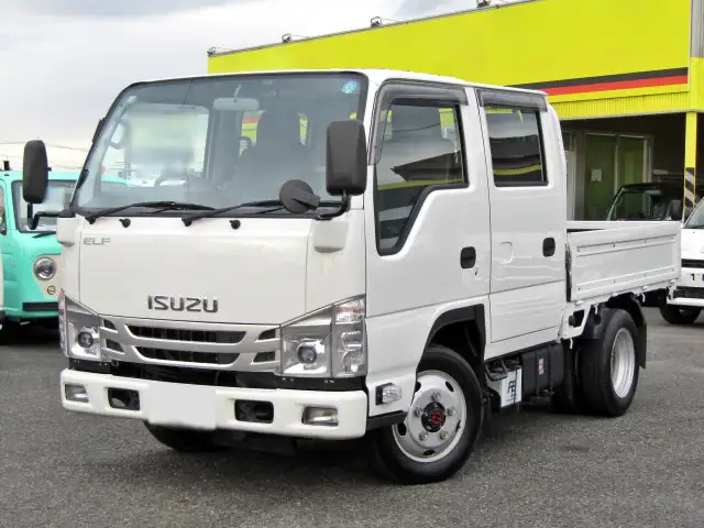 いすゞ エルフ 小型 平ボディ Wキャブ 2RG-NJS88A｜画像1
