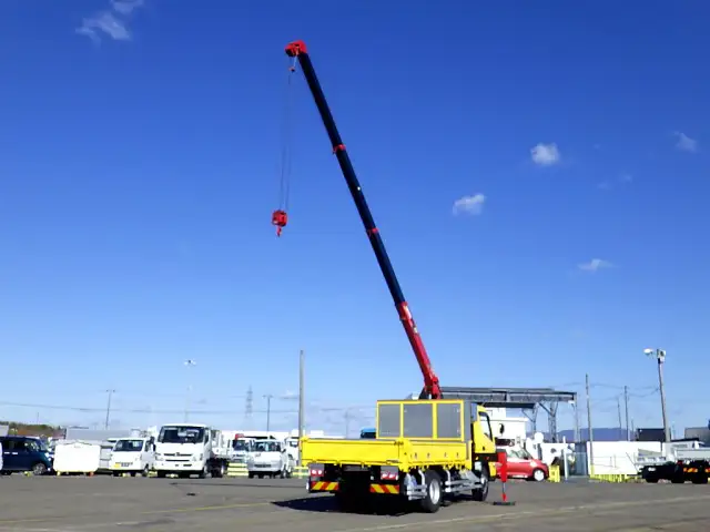 三菱 キャンター 小型 クレーン付 床鉄板 4段の中古トラック画像4