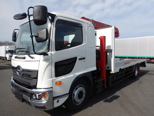 日野 レンジャー 中型/増トン 車両重機運搬 4段クレーン ラジコンの中古トラック画像1
