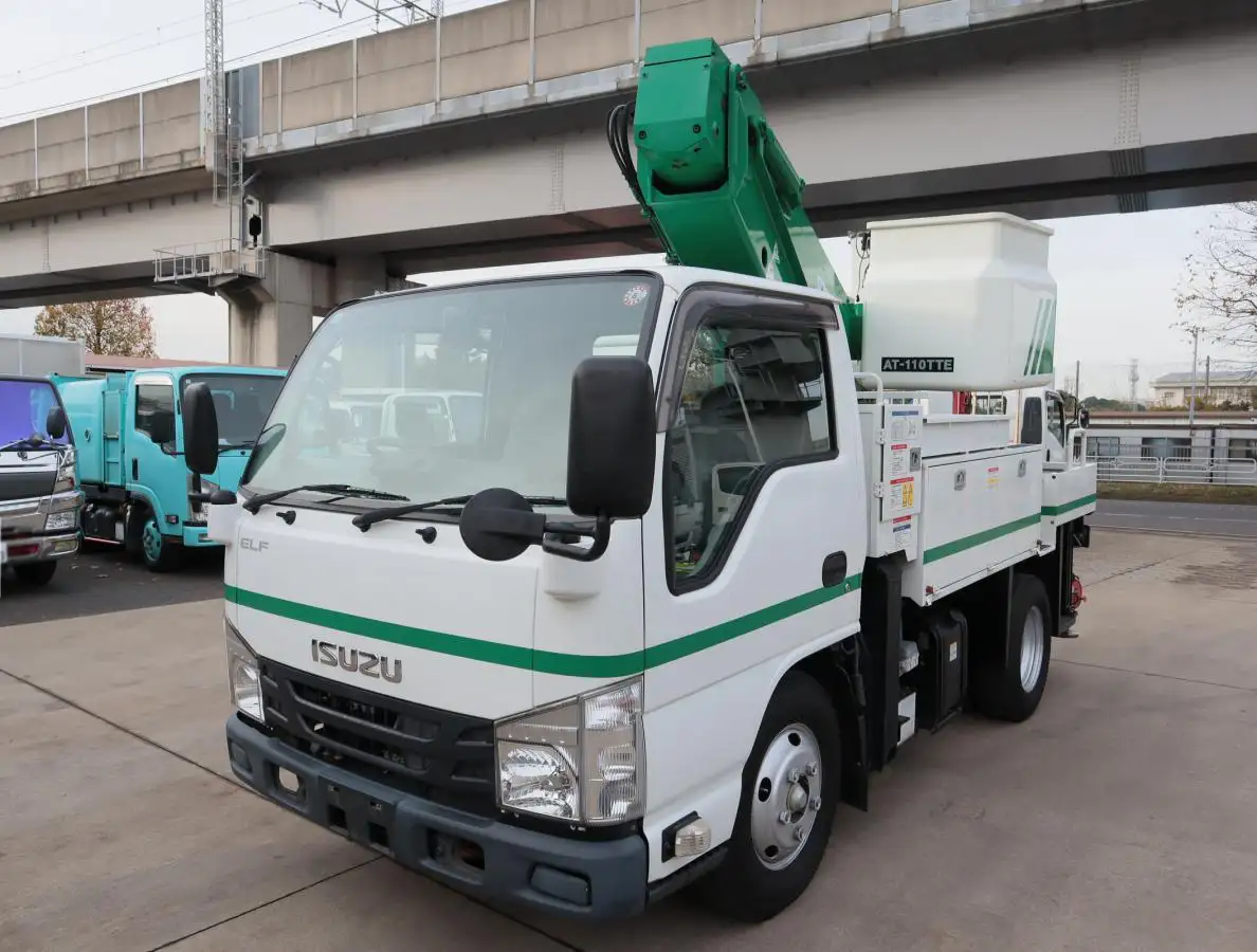 いすゞ エルフ 小型 高所・建柱車 高所作業車 電工仕様｜画像1