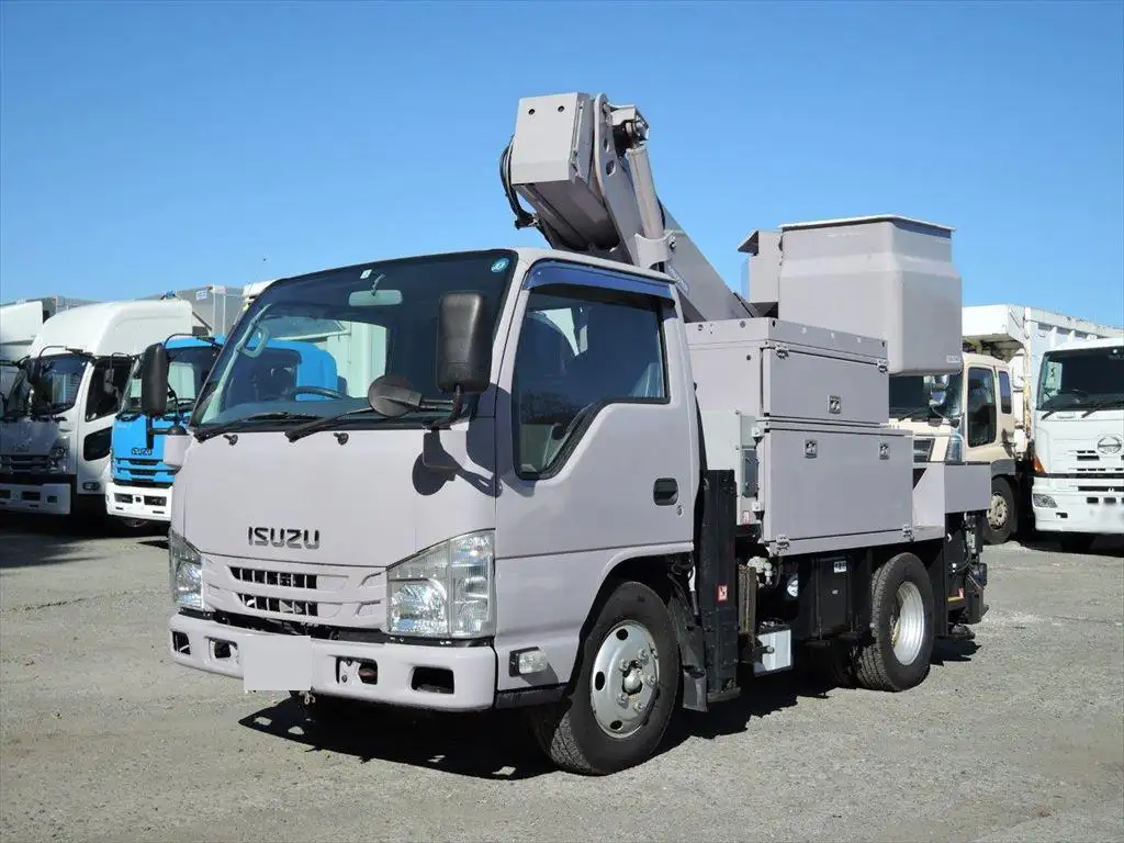いすゞ エルフ 小型 高所・建柱車 高所作業車 電工仕様｜画像1