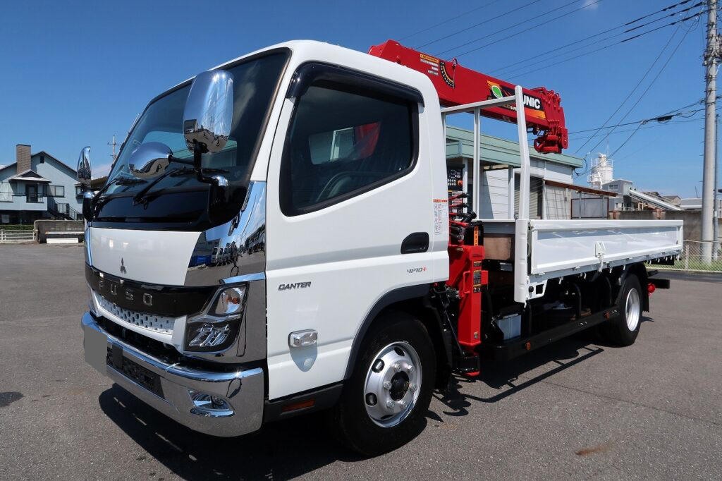 三菱 キャンター 小型 クレーン付 超ロング