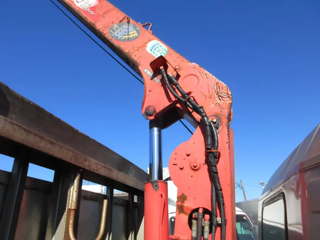三菱 キャンター 小型 クレーン付 床鉄板 4段の中古トラック画像8