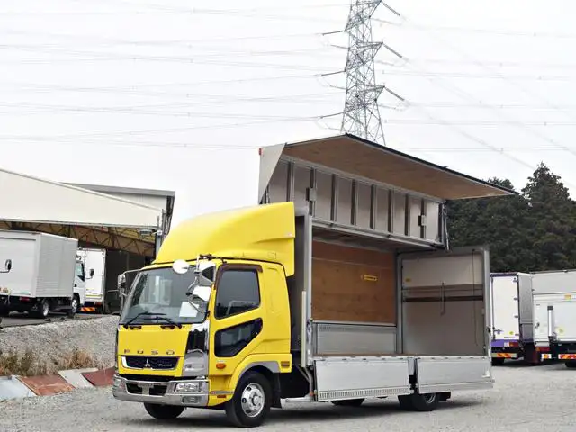 三菱 ファイター 中型/増トン ウイング パワーゲート ベッド｜画像1