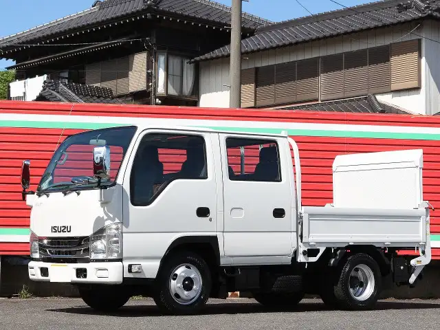 いすゞ エルフ 小型 平ボディ Wキャブ パワーゲートの中古トラック画像1