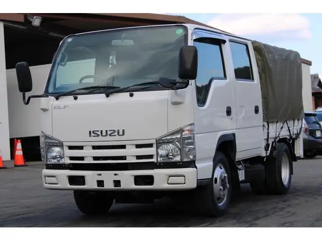 いすゞ エルフ 小型 平ボディ Wキャブ 幌 の中古トラック【車両No.181600】