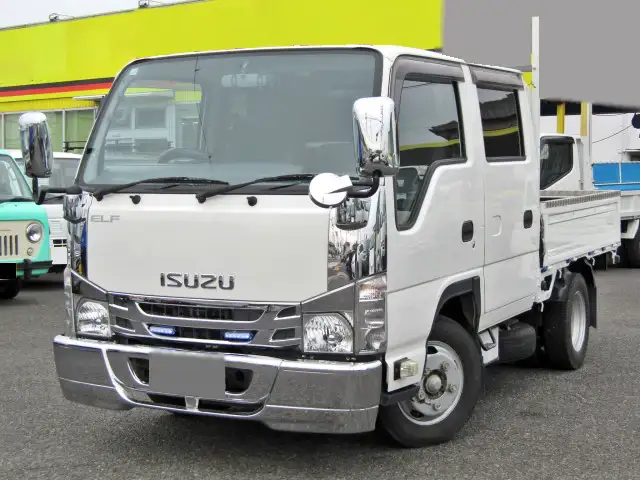 いすゞ エルフ 小型 平ボディ Wキャブ TRG-NJR85Aの中古トラック画像1