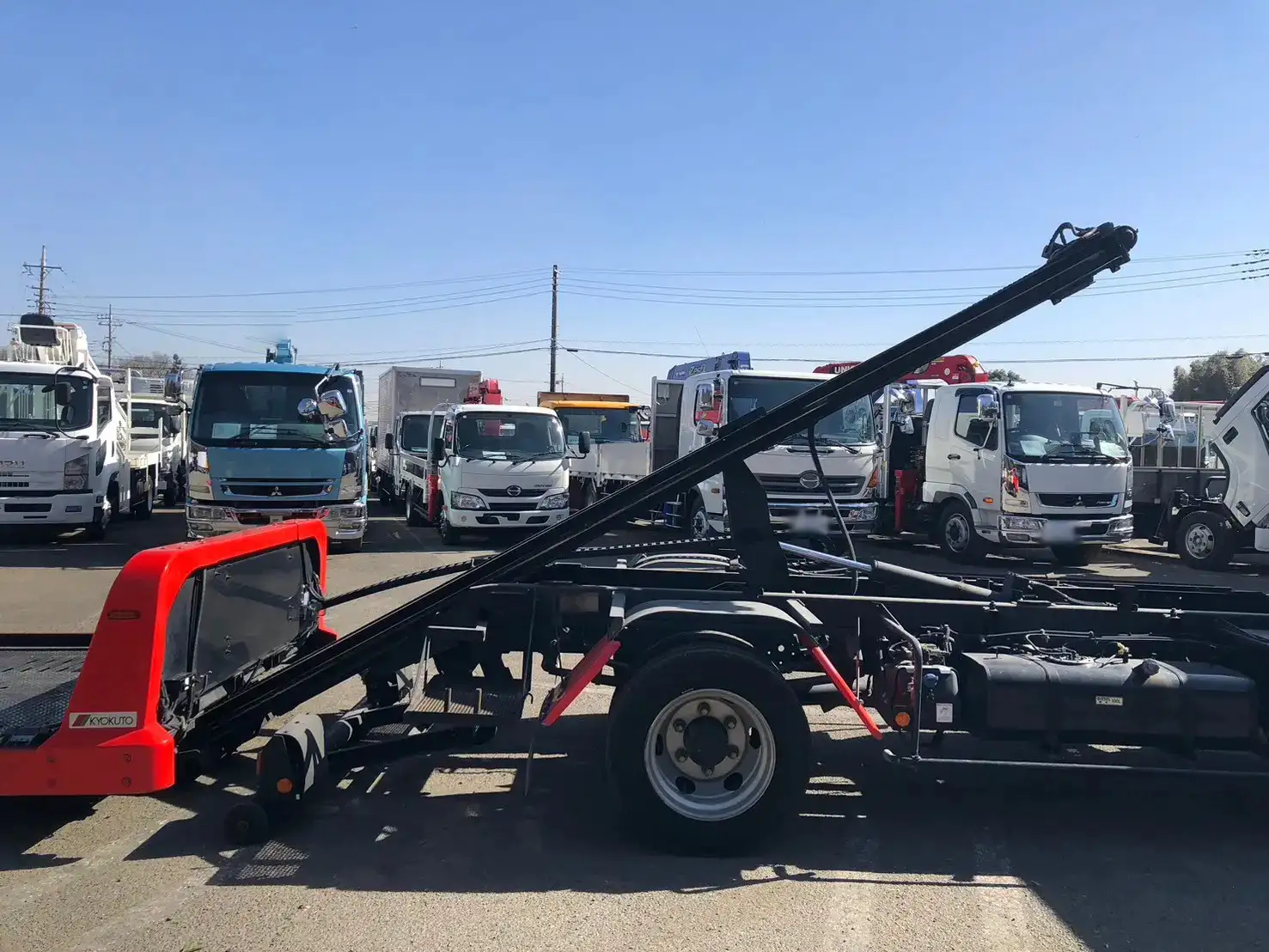 三菱 キャンター 小型 車両重機運搬 ラジコン ウインチの中古トラック画像9