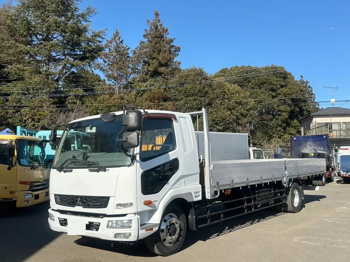 三菱 ファイター 中型/増トン 平ボディ アルミブロック エアサスの中古トラック画像1