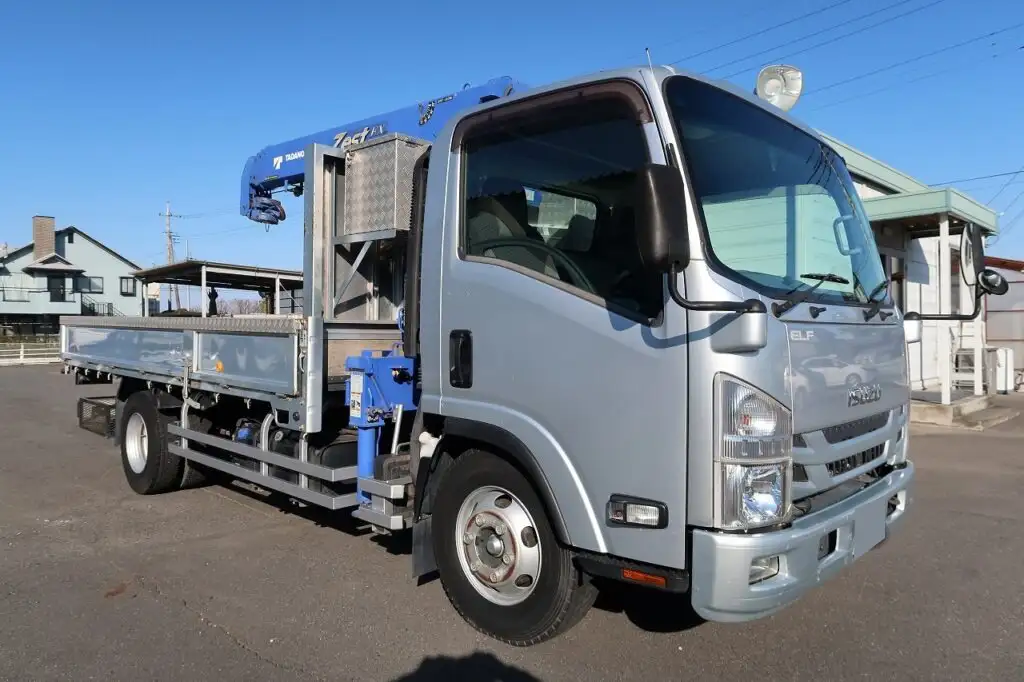 いすゞ エルフ 小型 クレーン付 床鉄板 4段の中古トラック画像3