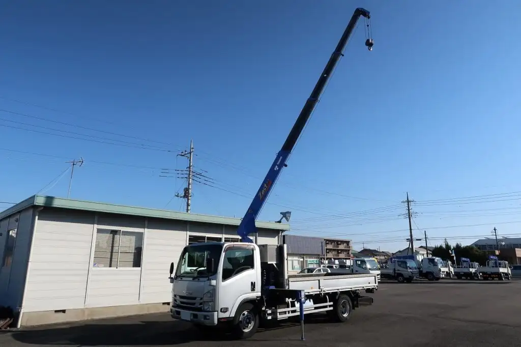 いすゞ エルフ 小型 クレーン付 床鉄板 4段の中古トラック画像7