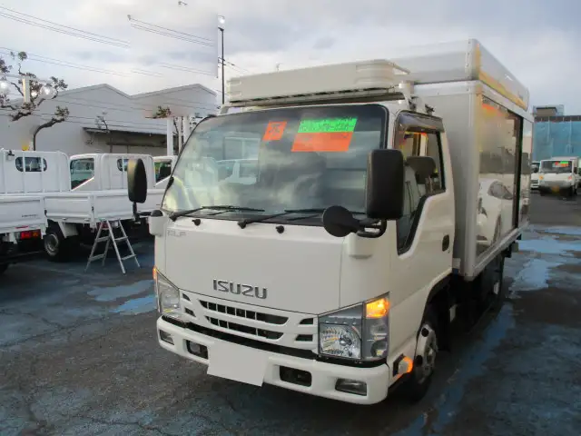 いすゞ エルフ 小型 アルミバン ボトルカー サイドドア｜画像1