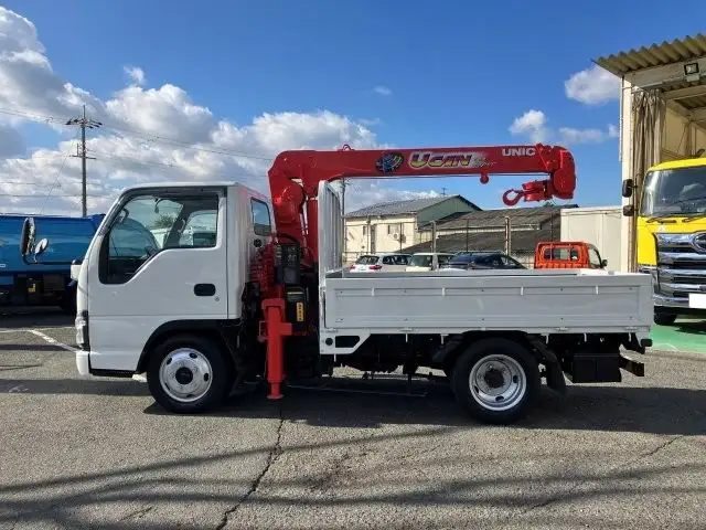いすゞ エルフ 小型 クレーン付 床鉄板 3段の中古トラック画像4