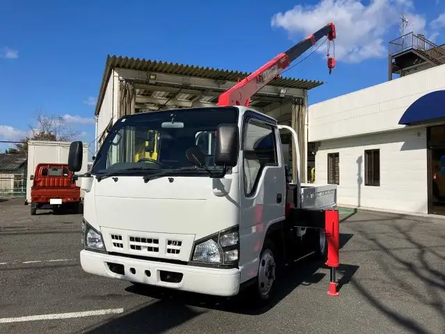 いすゞ エルフ 小型 クレーン付 床鉄板 3段の中古トラック画像5