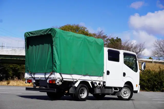 日産 アトラス 小型 平ボディ Wキャブ 幌の中古トラック画像3