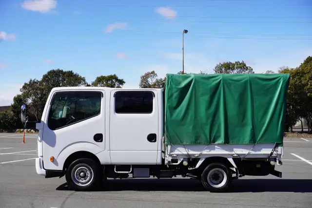 日産 アトラス 小型 平ボディ Wキャブ 幌の中古トラック画像5