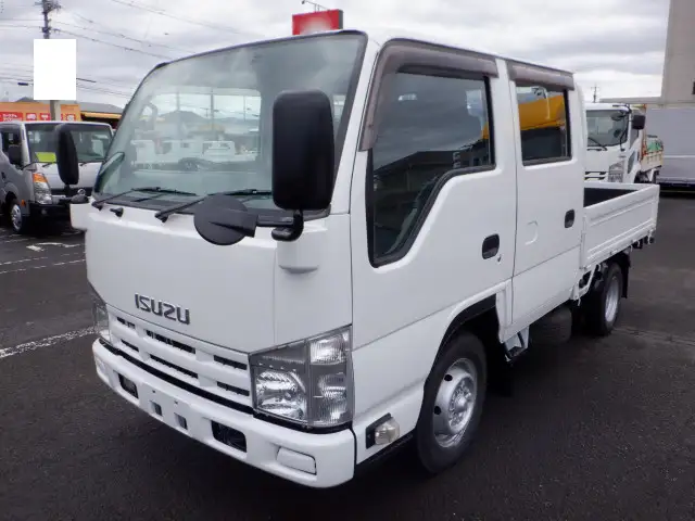 いすゞ エルフ 小型 平ボディ Wキャブ 床鉄板｜画像1