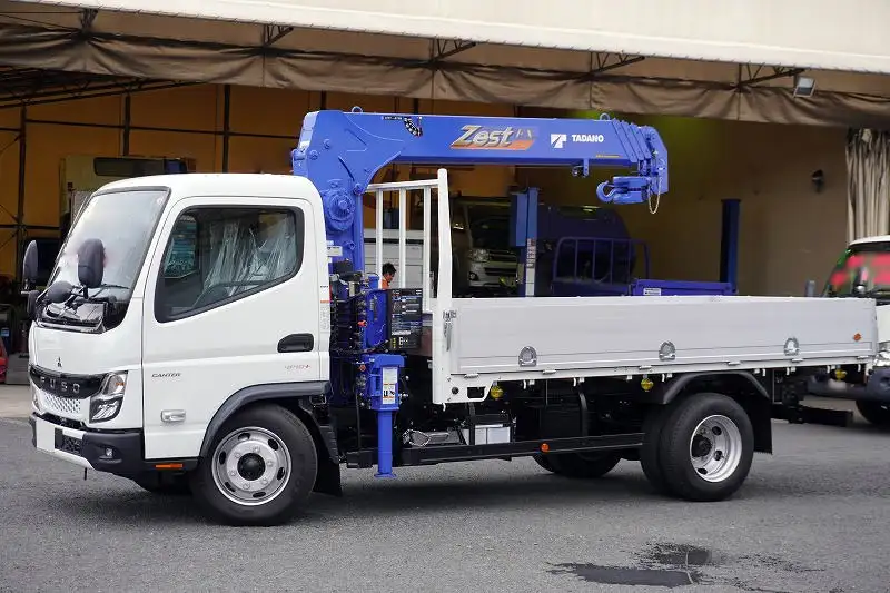 三菱 キャンター 小型 クレーン付 アルミブロック 4段の中古トラック画像1