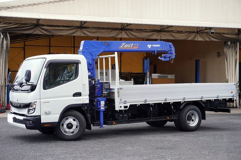三菱 キャンター 小型 クレーン付 アルミブロック 4段｜画像1