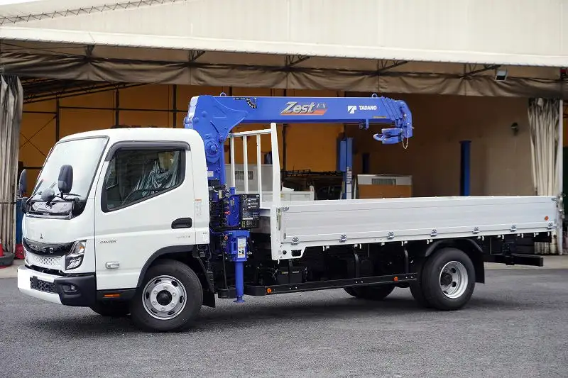 三菱 キャンター 小型 クレーン付 アルミブロック 4段の中古トラック画像1