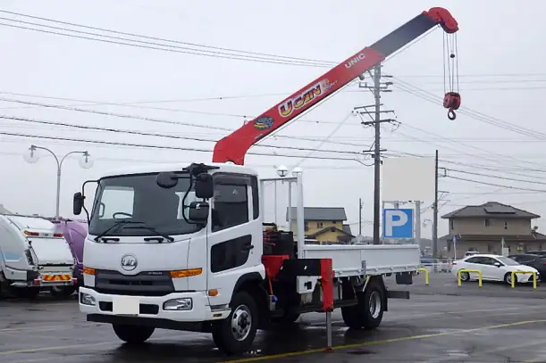 日産UD コンドル 中型/増トン クレーン付 床鉄板 3段の中古トラック画像1