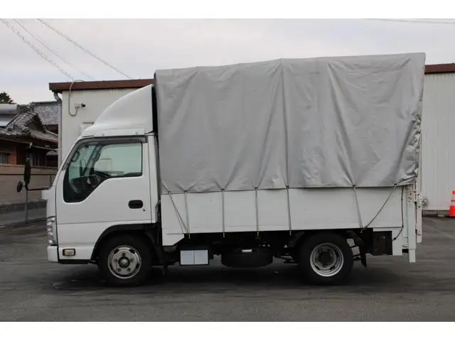 いすゞ エルフ 小型 平ボディ 幌 パワーゲートの中古トラック画像3