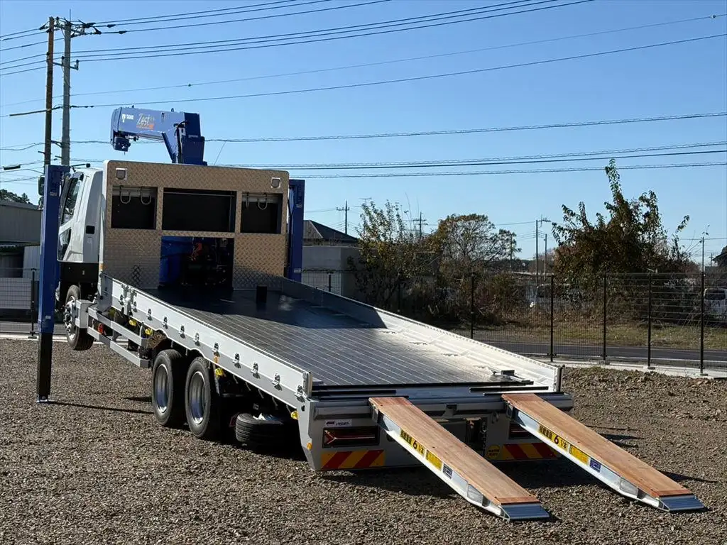 三菱 ファイター 中型/増トン 車両重機運搬 4段クレーン ラジコンの中古トラック画像8
