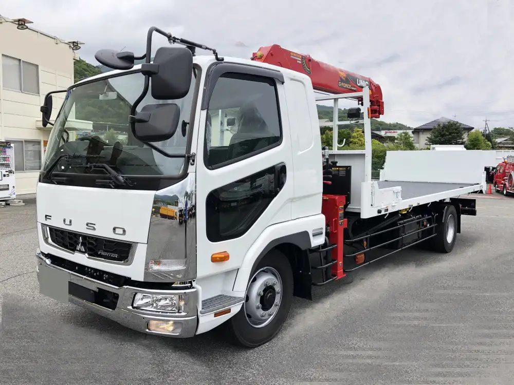 三菱 ファイター 中型/増トン 車両重機運搬 5段クレーン ラジコン｜画像1