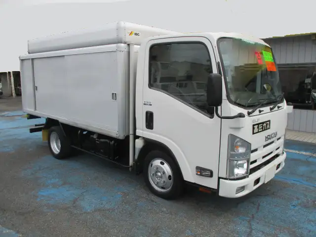 いすゞ エルフ 小型 アルミバン ボトルカー サイドドアの中古トラック画像2