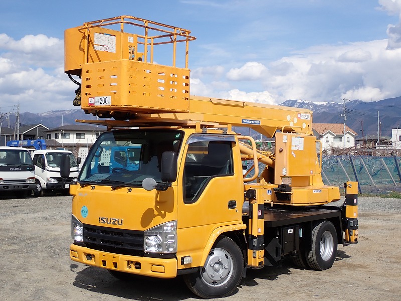 いすゞ エルフ 小型 高所・建柱車 高所作業車 TKG-NKR85N