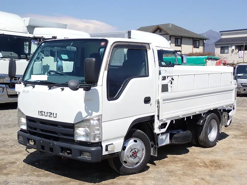 いすゞ エルフ 小型 平ボディ パワーゲート BKG-NJS85A｜画像1