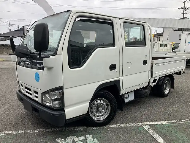 いすゞ エルフ 小型 平ボディ Wキャブ KR-NHR69の中古トラック画像1