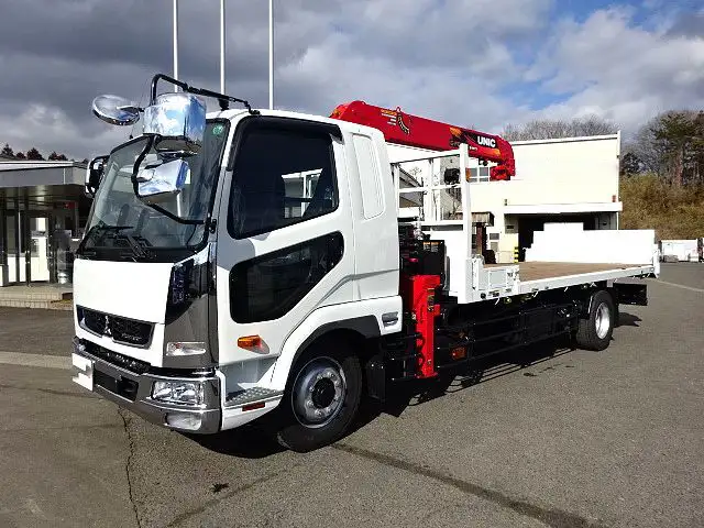 三菱 ファイター 中型/増トン 車両重機運搬 4段クレーン ラジコンの中古トラック画像1
