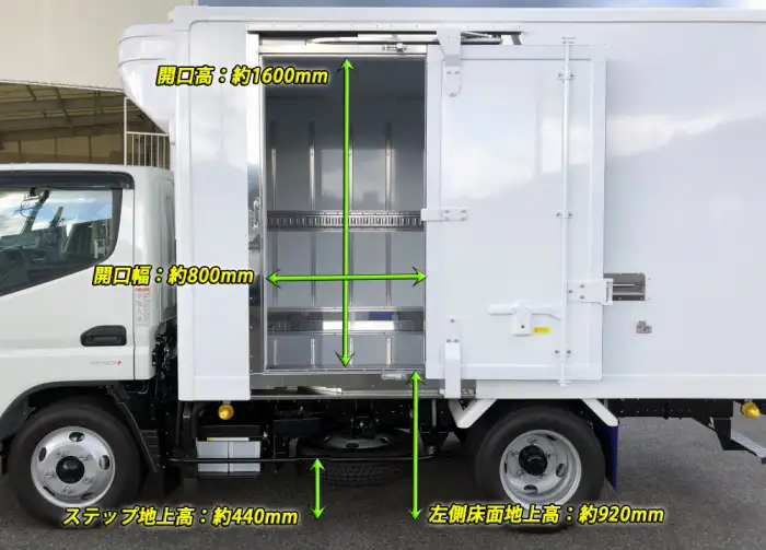 三菱 キャンター 小型 冷凍冷蔵 低温 床ステンの中古トラック画像5