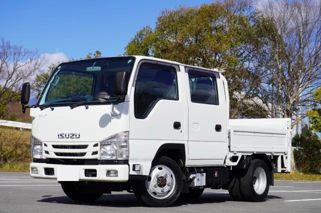 いすゞ エルフ 小型 平ボディ Wキャブ パワーゲート｜画像1