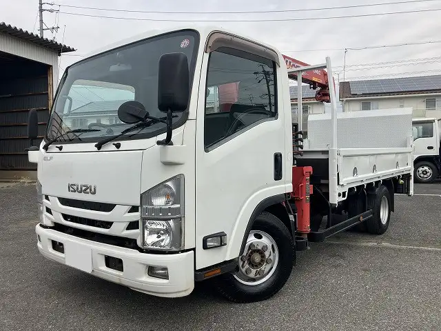 いすゞ エルフ 小型 クレーン付 パワーゲート 床鉄板の中古トラック画像1
