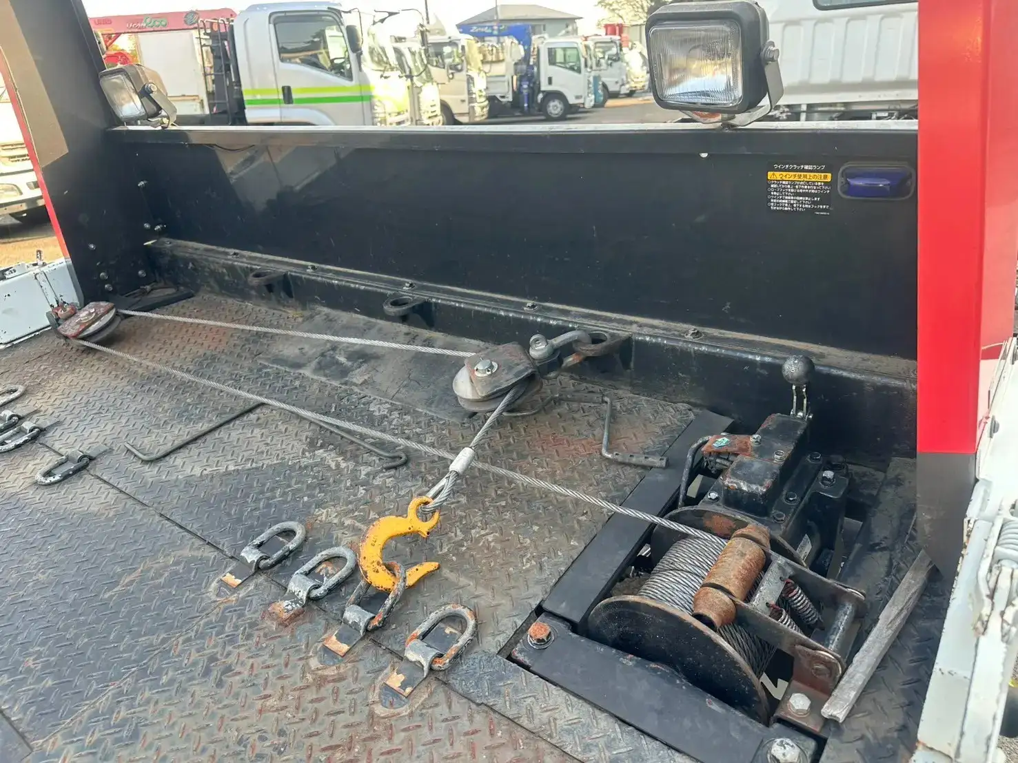 三菱 キャンター 小型 車両重機運搬 ラジコン ウインチの中古トラック画像6